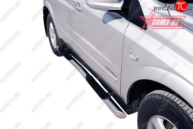 17 639 р. Защита порогов с проступью Souz-96 (d76) SSANGYONG Kyron дорестайлинг (2005-2007)  с доставкой в г. Кемерово