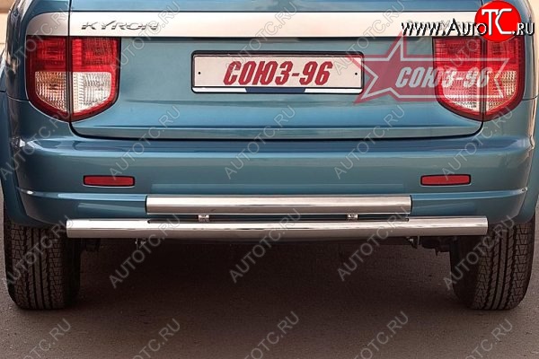 10 484 р. Двойная защита заднего бампера Souz-96 (d60) SSANGYONG Kyron дорестайлинг (2005-2007)  с доставкой в г. Кемерово