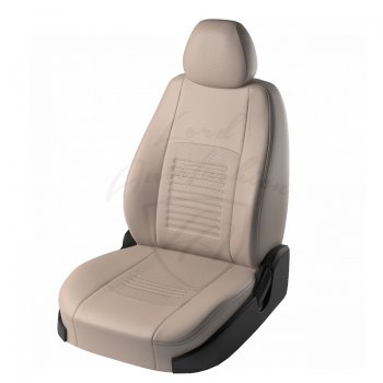 Чехлы для сидений Lord Autofashion Турин (экокожа) SSANGYONG Kyron дорестайлинг (2005-2007) (Бежевый, вставка бежевая)