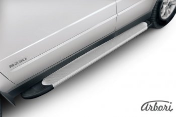 10 979 р. Порожки для ног Arbori Optima Silver SSANGYONG Kyron рестайлинг (2007-2016)  с доставкой в г. Кемерово. Увеличить фотографию 2