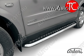 14 579 р. Защита штатных порогов с листом Arbori SSANGYONG Kyron рестайлинг (2007-2016)  с доставкой в г. Кемерово