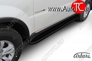 4 229 р. Защита штатных порогов с листом Arbori SSANGYONG Rexton Y290 (2012-2017)  с доставкой в г. Кемерово