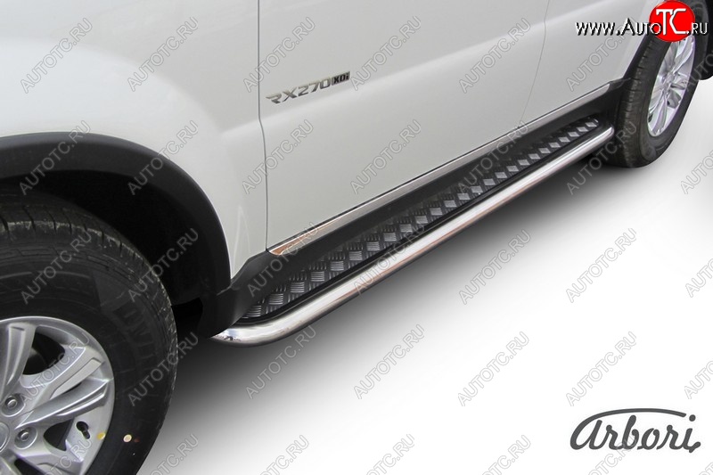 14 291 р. Защита штатных порогов с листом Arbori  SSANGYONG Rexton  Y290 (2012-2017)  с доставкой в г. Кемерово