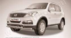 Двойная защита заднего бампера из труб диаметром по 42 мм Slitkoff SSANGYONG Rexton  Y290 (2012-2017)
