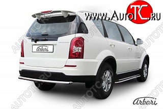 8 549 р. Защита заднего бампера Arbori SSANGYONG Rexton Y290 (2012-2017)  с доставкой в г. Кемерово