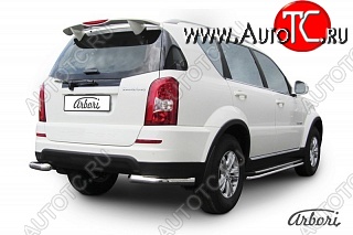 10 259 р. Защита заднего бампера Arbori SSANGYONG Rexton Y290 (2012-2017)  с доставкой в г. Кемерово