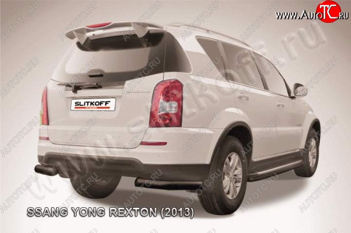 7 199 р. Уголки d76  SSANGYONG Rexton  Y290 (2012-2017) (Цвет: серебристый)  с доставкой в г. Кемерово