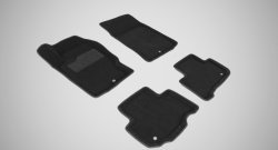 Износостойкие коврики в салон SeiNtex Premium 3D 4 шт. (ворсовые, черные) SSANGYONG Rexton  Y290 (2012-2017)