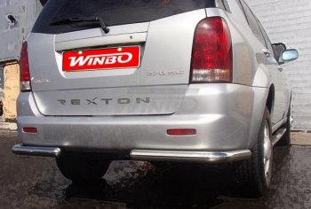 Защита заднего бампера WINBO (нержавейка) SSANGYONG Rexton  Y200 (2001-2006)