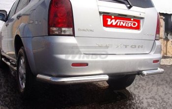 4 499 р. Защита заднего бампера WINBO (нержавейка)  SSANGYONG Rexton  Y200 (2001-2006)  с доставкой в г. Кемерово. Увеличить фотографию 2