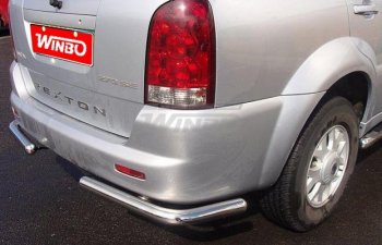 4 499 р. Защита заднего бампера WINBO (нержавейка)  SSANGYONG Rexton  Y200 (2001-2006)  с доставкой в г. Кемерово. Увеличить фотографию 3