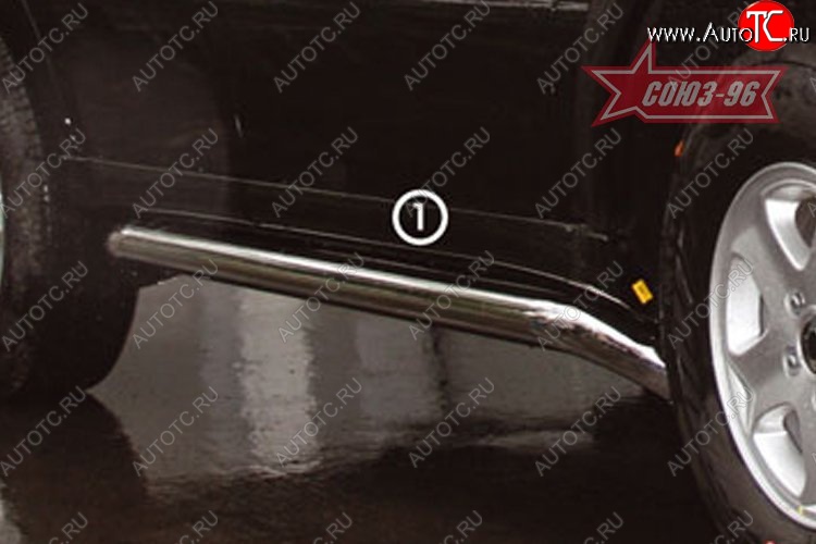13 049 р. Защита порогов Souz-96 (d60) SSANGYONG Rexton Y250 (2006-2012)  с доставкой в г. Кемерово