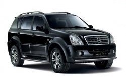 Защита порогов из трубы Ø51 Petroil Tuning. SSANGYONG Rexton  Y250 (2006-2012) (Нержавеющая полированная сталь)