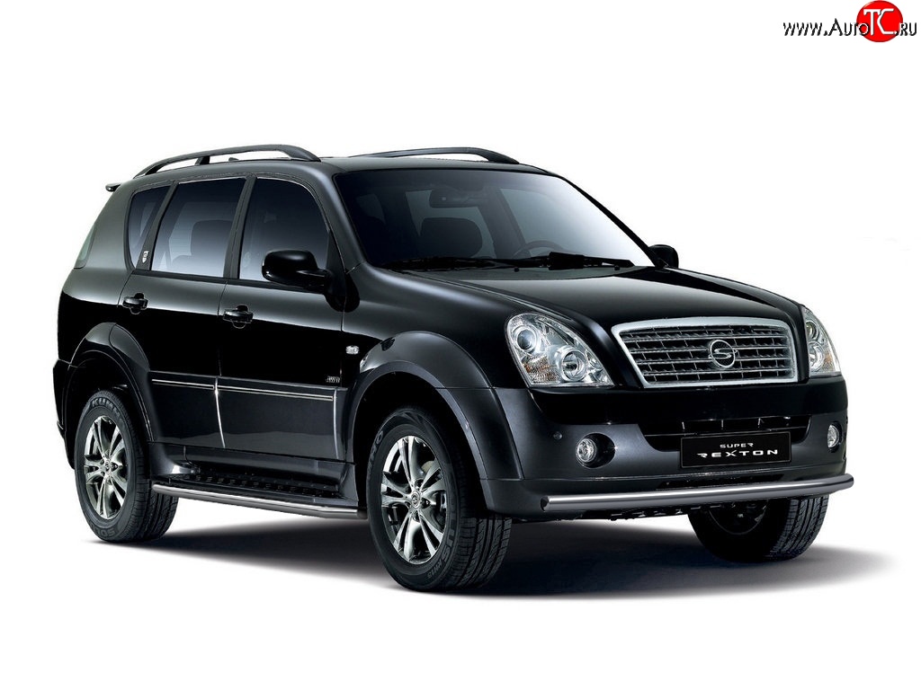 4 499 р. Защита порогов из трубы Ø51 Petroil Tuning.  SSANGYONG Rexton  Y250 (2006-2012) (Нержавеющая полированная сталь)  с доставкой в г. Кемерово