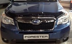 3 299 р. Дефлектор капота NovLine-Autofamily  Subaru Forester  SJ (2012-2019) дорестайлинг, рестайлинг  с доставкой в г. Кемерово. Увеличить фотографию 1