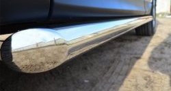 11 999 р. Защита порогов из круглой трубы диаметром 63 мм Russtal Subaru Forester SJ дорестайлинг (2012-2016) (Защита порогов с со скосами на торцах (вариант 1))  с доставкой в г. Кемерово. Увеличить фотографию 3