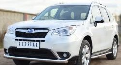 24 649 р. Широкая защита порогов SLITKOFF  Subaru Forester  SJ (2012-2016) дорестайлинг  с доставкой в г. Кемерово. Увеличить фотографию 5