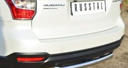 15 799 р. Одинарная защита заднего бампера из трубы диаметром 63 мм SLITKOFF  Subaru Forester  SJ (2012-2016) дорестайлинг  с доставкой в г. Кемерово. Увеличить фотографию 2