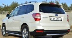 15 799 р. Одинарная защита заднего бампера из трубы диаметром 63 мм SLITKOFF  Subaru Forester  SJ (2012-2016) дорестайлинг  с доставкой в г. Кемерово. Увеличить фотографию 4