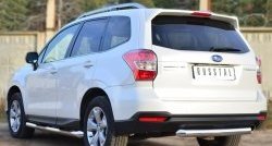 15 999 р. Одинарная защита заднего бампера из трубы диаметром 76 мм SLITKOFF  Subaru Forester  SJ (2012-2016) дорестайлинг  с доставкой в г. Кемерово. Увеличить фотографию 4