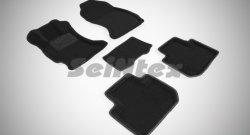 Износостойкие коврики в салон SeiNtex Premium 3D 4 шт. (ворсовые, черные) Subaru Forester  SJ (2012-2019) дорестайлинг, рестайлинг