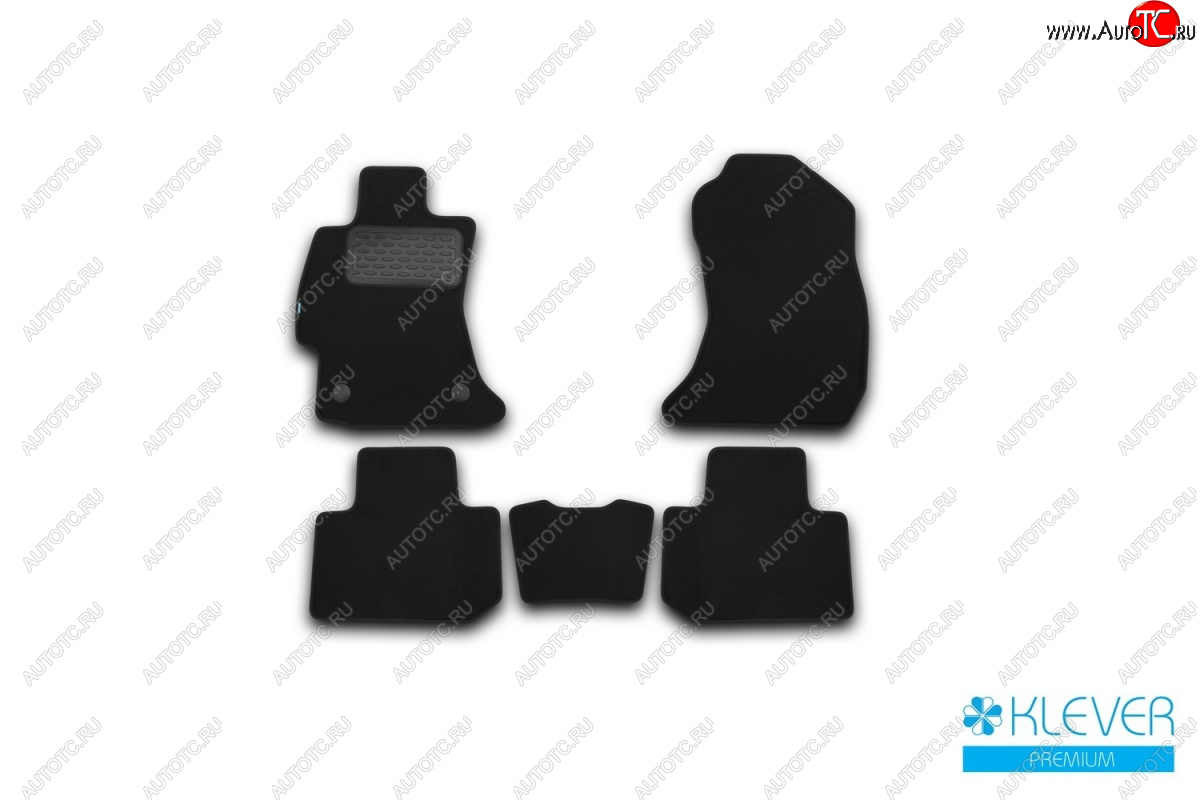 3 399 р. Текстильные коврики салона Klever Premium Subaru Forester SJ рестайлинг (2016-2019) (Черные)  с доставкой в г. Кемерово
