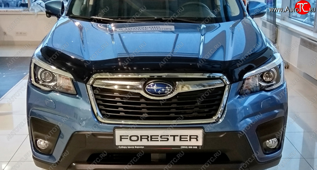 3 299 р. Дефлектор капота SIM  Subaru Forester  SK/S14 (2018-2021) дорестайлинг  с доставкой в г. Кемерово