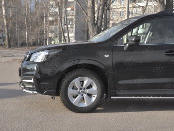 24 599 р. Защита переднего бампера SLITKOFF d63 секции-d42 дуга Subaru Forester SJ рестайлинг (2016-2019)  с доставкой в г. Кемерово. Увеличить фотографию 4