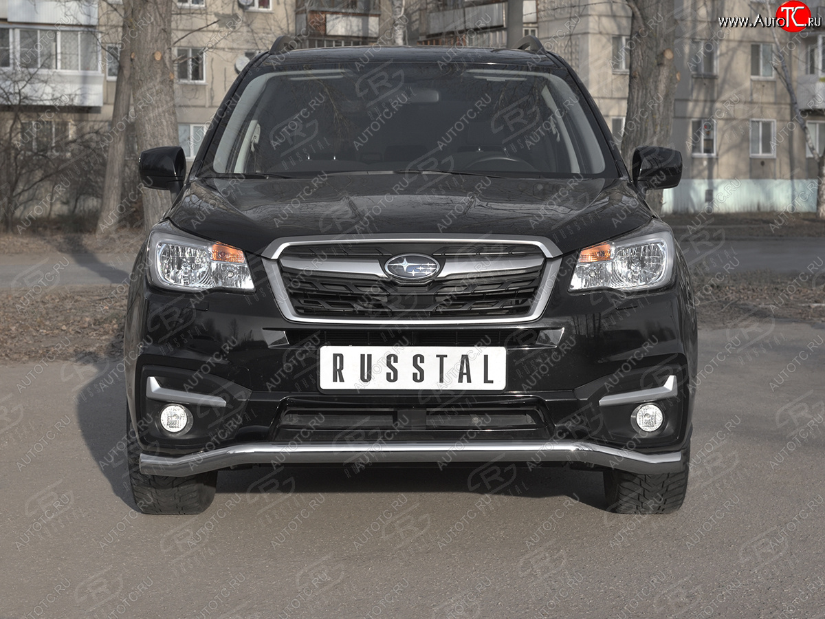 18 849 р. Защита переднего бампера SLITKOFF d63 волна Subaru Forester SJ рестайлинг (2016-2019)  с доставкой в г. Кемерово