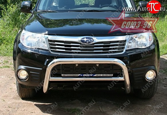 11 924 р. Защита переднего бампера Souz-96 (d60) Subaru Forester SH (2008-2013)  с доставкой в г. Кемерово