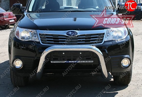 17 189 р. Защита переднего бампера Souz-96 (d76) Subaru Forester SH (2008-2013)  с доставкой в г. Кемерово