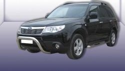 Усиленная высокая защита переднего бампера из трубы диаметром 76 мм Slitkoff Subaru Forester  SH (2008-2013)
