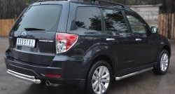 19 549 р. Защита порогов SLITKOFF (труба D63 мм)  Subaru Forester  SH (2008-2013) (Защита порогов с со скосами на торцах (вариант 1))  с доставкой в г. Кемерово. Увеличить фотографию 4