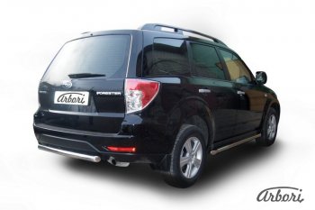 8 999 р. Защита заднего бампера Arbori Subaru Forester SH (2008-2013)  с доставкой в г. Кемерово. Увеличить фотографию 2