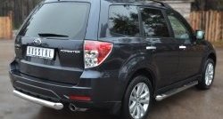 15 999 р. Одинарная защита заднего бампера из трубы диаметром 76 мм SLITKOFF  Subaru Forester  SH (2008-2013)  с доставкой в г. Кемерово. Увеличить фотографию 4