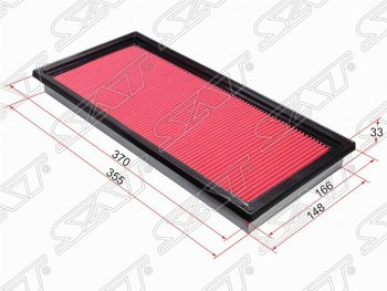 Фильтр воздушный двигателя SAT (370х168х33 mm) Subaru Impreza ( GD,  GG) - Outback  BH/BE12