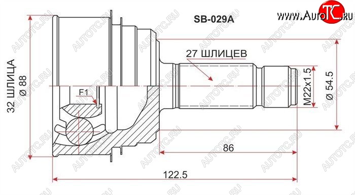 1 549 р. ШРУС SAT (наружный, GDB EJ20 6MT 4WD)  Subaru Impreza ( GD,  GG) (2000-2007) седан дорестайлинг, хэтчбэк дорестайлинг, седан 1-ый рестайлинг, хэтчбэк 1-ый рестайлинг, седан 2-ой рестайлинг, хэтчбэк 2-ой рестайлинг  с доставкой в г. Кемерово