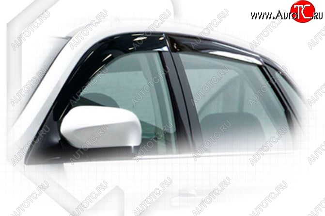 2 699 р. Дефлектора окон CA-Plastic Subaru Impreza GE седан (2007-2012) (Classic полупрозрачный, Без хром.молдинга, Крепление только на скотч)  с доставкой в г. Кемерово