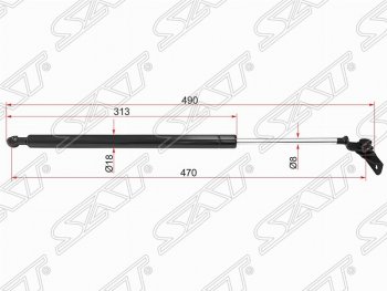 Газовый упор капота SAT Subaru Impreza ( GE,  GH,  GJ) - Impreza XV  GH