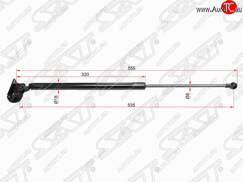 1 169 р. Правый газовый упор крышки багажника SAT  Subaru Impreza  GH (2007-2012) хэтчбэк  с доставкой в г. Кемерово