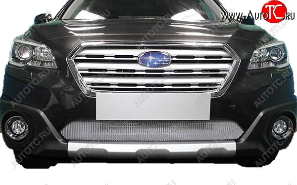1 469 р. Защитная сетка радиатора Russtal Subaru Outback BS/B15 дорестайлинг универсал (2014-2018) (Чёрная)  с доставкой в г. Кемерово