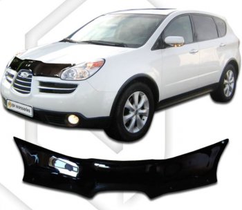 2 199 р. Дефлектор капота CA-Plastiс  Subaru Tribeca (2005-2007) (Classic прозрачный, Без надписи)  с доставкой в г. Кемерово. Увеличить фотографию 2