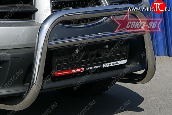 11 339 р. Защита переднего бампера Souz-96 (d60) Subaru Tribeca (2008-2014)  с доставкой в г. Кемерово