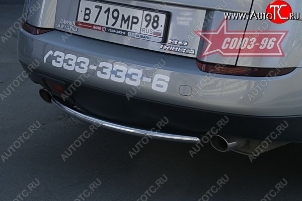 9 917 р. Защита заднего бампера Souz-96 (d42) Subaru Tribeca (2008-2014)  с доставкой в г. Кемерово
