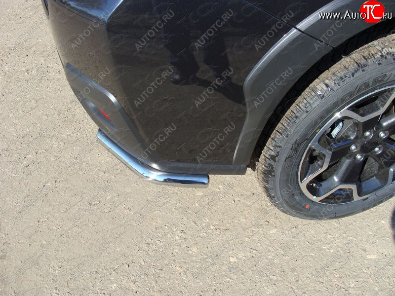 7 349 р. Защита заднего бампера (уголки короткие) ТСС 42,4 мм  Subaru XV  GP/G33 (2012-2017) дорестайлинг, рестайлинг  с доставкой в г. Кемерово
