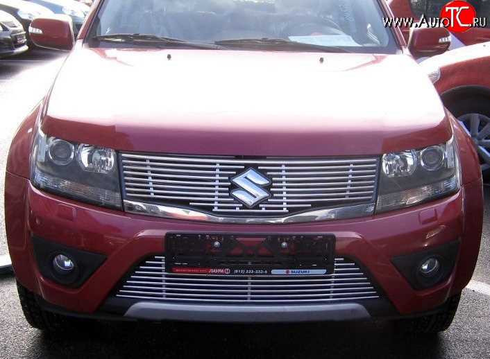 5 199 р. Декоративная вставка решетки радиатора Berkut Suzuki Grand Vitara JT 5 дверей 2-ой рестайлинг (2012-2016)  с доставкой в г. Кемерово