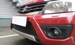 2 299 р. Сетка на бампер Russtal (черная)  Suzuki Grand Vitara ( JT 5 дверей,  JT) (2012-2016) 2-ой рестайлинг, 3 двери 2-ой рестайлинг  с доставкой в г. Кемерово. Увеличить фотографию 1