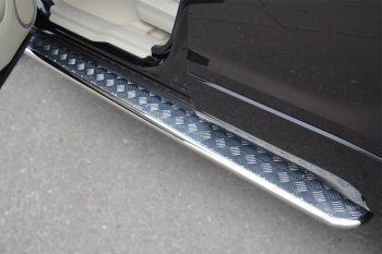 22 999 р. Широкая защита порогов с трубой диаметром 42 мм 5 дв. SLITKOFF v2 Suzuki Grand Vitara JT 5 дверей 2-ой рестайлинг (2012-2016)  с доставкой в г. Кемерово. Увеличить фотографию 3