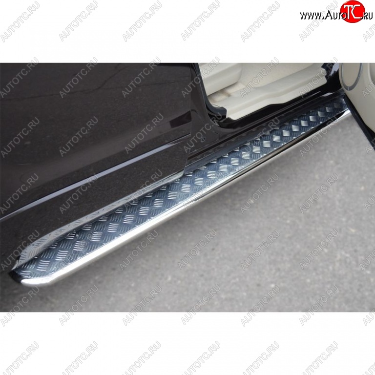 22 999 р. Широкая защита порогов с трубой диаметром 42 мм 5 дв. SLITKOFF v2 Suzuki Grand Vitara JT 5 дверей 2-ой рестайлинг (2012-2016)  с доставкой в г. Кемерово