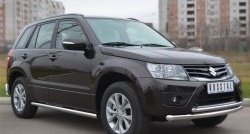 70 999 р. Защита порогов из круглой трубы диаметром 63 мм (5 дв.) Russtal Suzuki Grand Vitara JT 5 дверей 2-ой рестайлинг (2012-2016) (Защита порогов с со скосами на торцах (вариант 1))  с доставкой в г. Кемерово. Увеличить фотографию 8